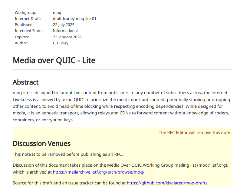 MoQ‑Lite Implementation